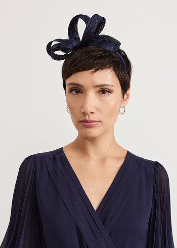 Phase Eight Navy Twist Hats Navy Canada | DACOXN-690